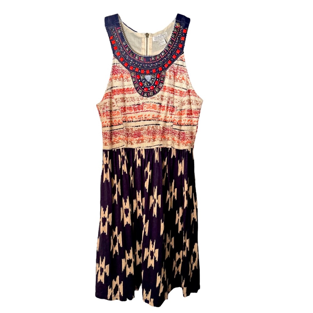 Lucky Brand Indian Aztec Print Dress S